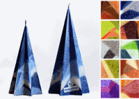 zum Sortiment Stearinkerzen Sternkegelpyramide - Schichtkerzen Kerzen Sternkegelform aus reinem Stearinwachs